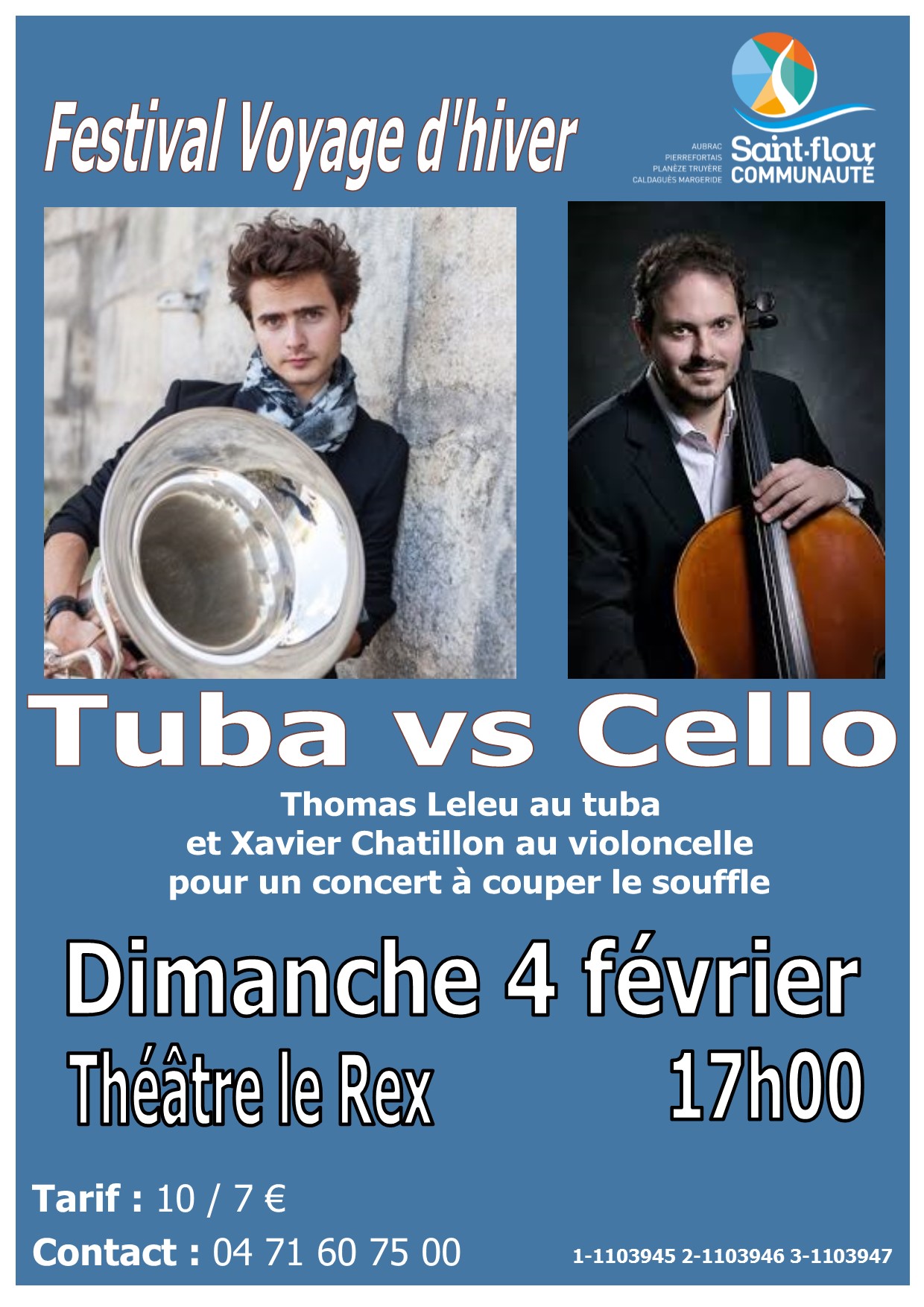 Affiche Voyage hiver tubaVScello