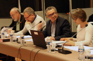 Fabrice Prunier (au centre), receveur, a salué le travail de préparation du compte administratif 2017.