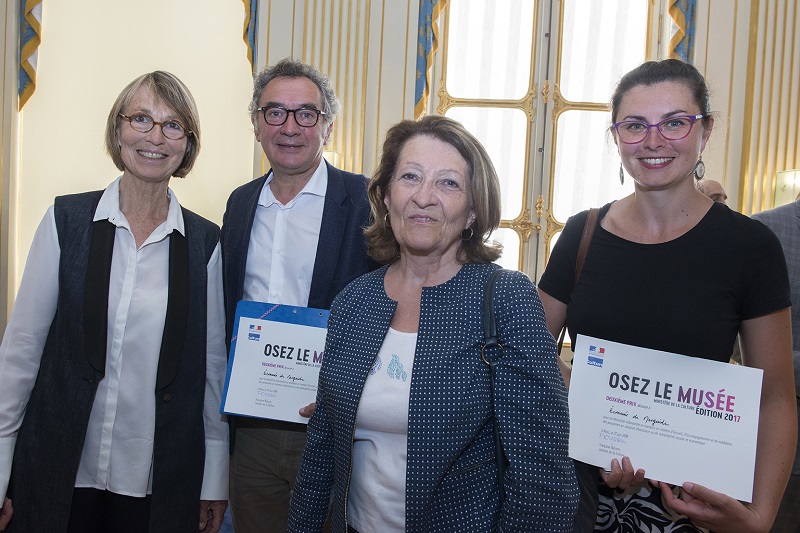 Mme la ministre, Françoise NYSSEN, Pierre JARLIER, Mireille VICARD, Laetitia THEROND.